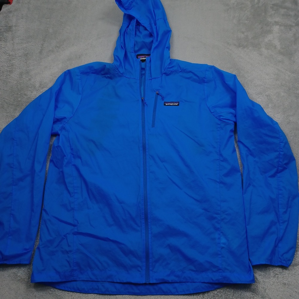 Patagonia Jacket Mens Large Blue Houndini Lightweight Windbreaker Outdoor